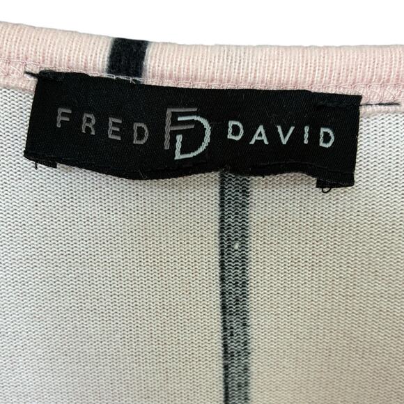 Fred David Sweater Size Medium Petal Plaid Long Sleeve Cinch Butter Soft Stretch - Picture 4 of 7